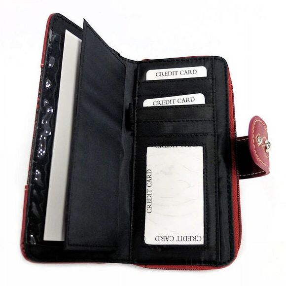 South Western Style All in One Wallet in Red - Picture 7 of 7